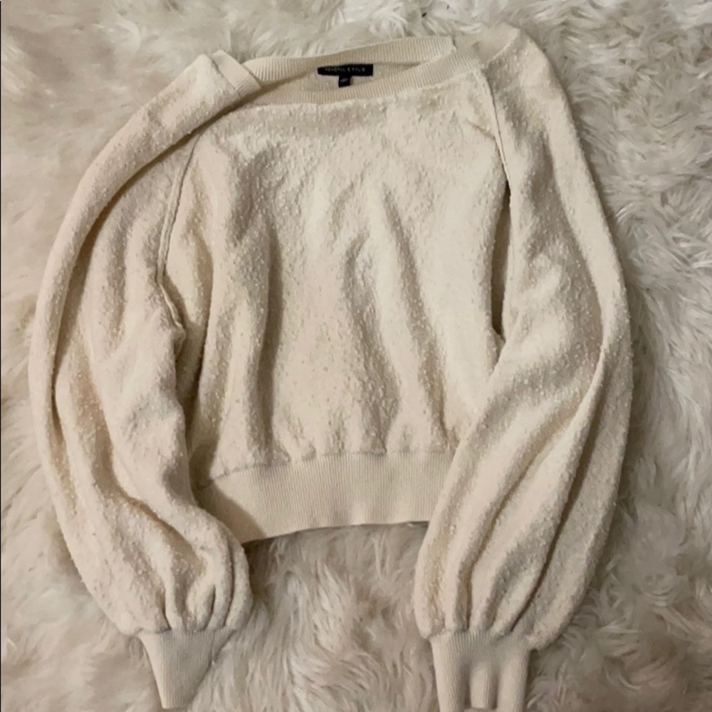 white sweater